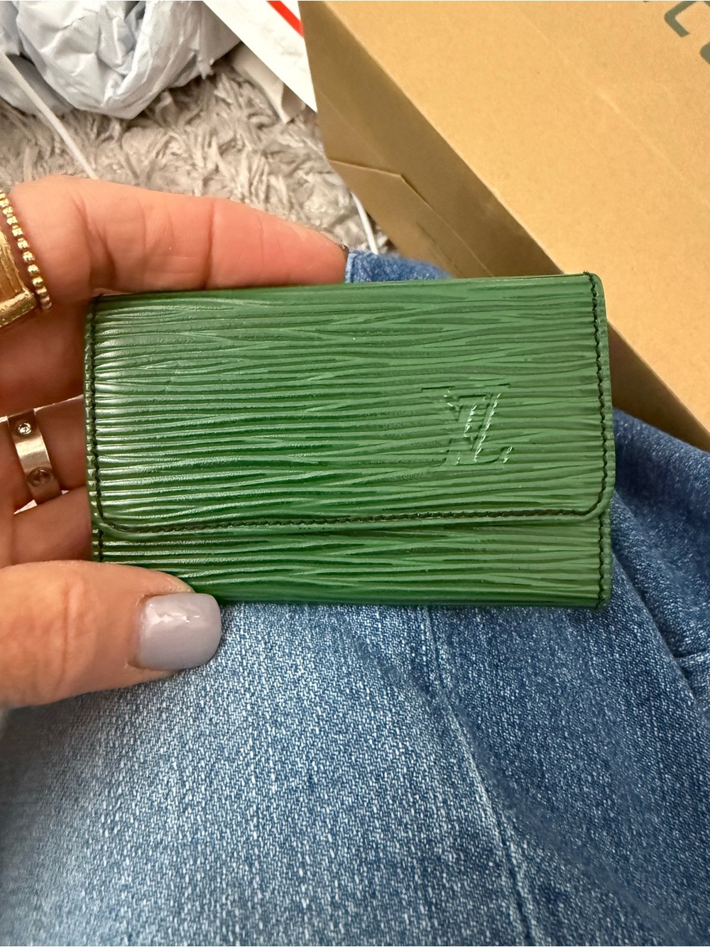 Louis Vuitton Green Epi Leather Key Holder
